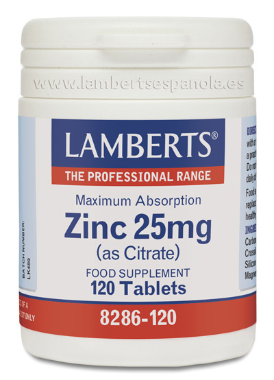 Zinc 25 mg como Citrato con mayor absorción