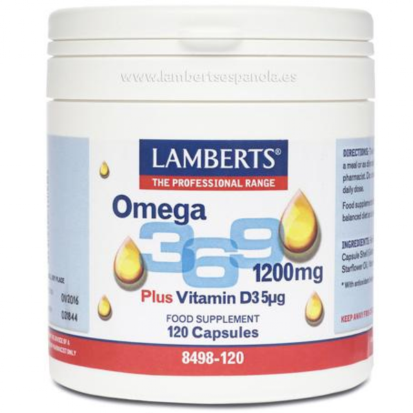 OMEGA 3-6-9 (1200 mg) MÁS VITAMINA D3 (5 μg) LAMBERTS