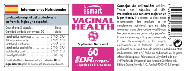VAGINAL HEALTH 60 CAP SUPERSMART