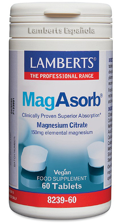 MAGASORB. CITRATO DE MAGNESIO 150 mg, MAS ABSORCION 60 TABLETAS