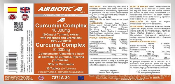 CURCUMA AB COMPLEX 10.000 MG 30 CAPSULAS