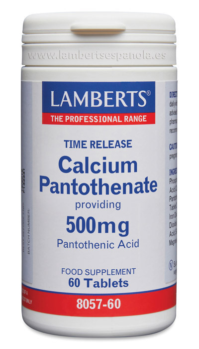 Ácido Pantoténico o Vitamina B5 como Pantotenato de Calcio 500 mg