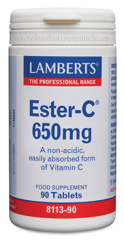 Ester-C® 650 mg. Vitamina C suave, de alta absorción