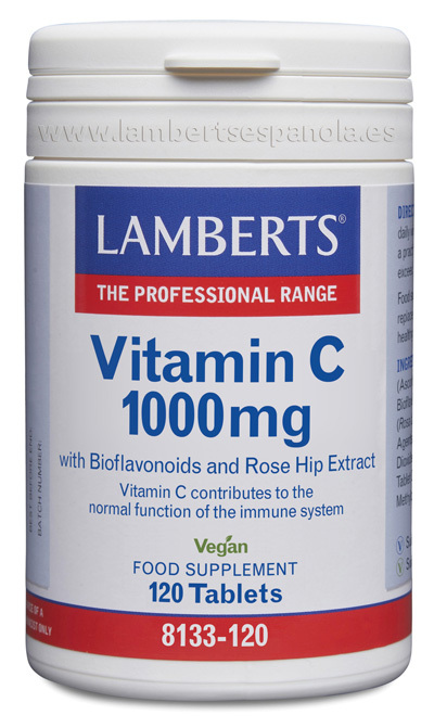 VITAMINA C 1000 mg 120 Tabs BIOFLAVONOIDES Y 100 mg ESCARAMUJO - 8133-60