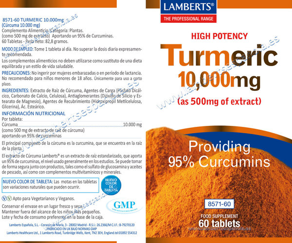 CURCUMA o TURMERIC 20.000 mg 60 caps
