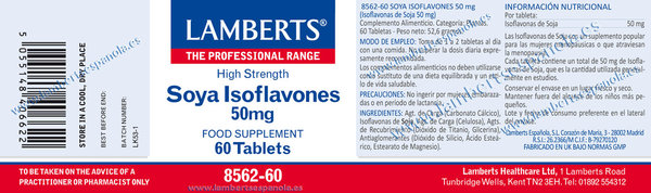 ISOFLAVONAS DE SOJA 50 mg 60 CAPS