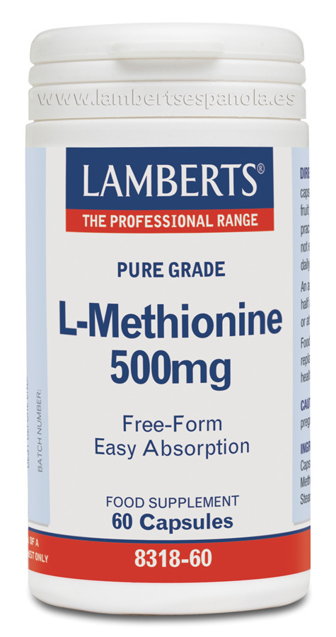 L-METIONINA 500 mg. AMINOACIDO ESENCIAL 60 CAPS.
