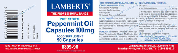 ACEITE DE MENTA 100 mg PURO y NATURAL 90 CAP - 8399-90