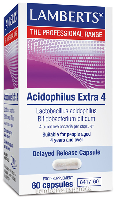 ACIDOPHILUS EXTRA 4 60 CAPS. 4000 MILLONES DE BACTERIAS AMIGAS