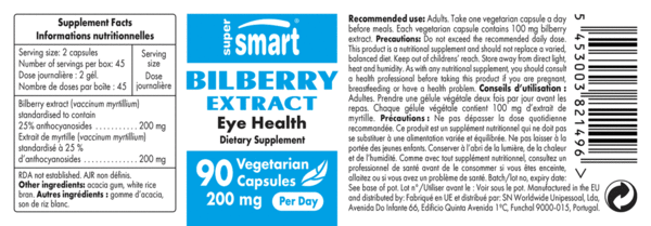 BILBERRY EXTRACT 100 mg